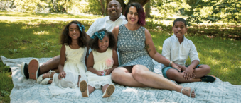 Natasha Lewis with her family hero image